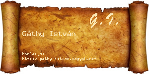 Gáthy István névjegykártya