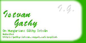 istvan gathy business card