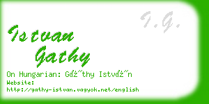 istvan gathy business card